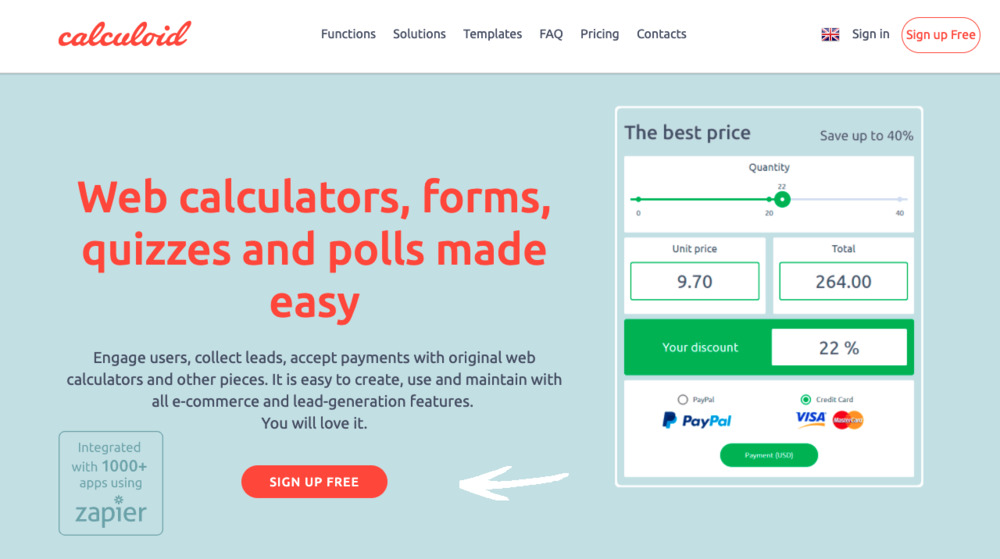 The deals calculator site