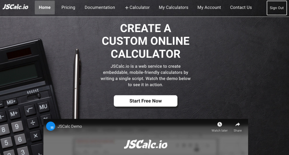 How to create an online calculator