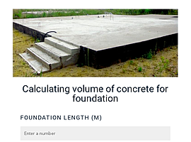 Calculating volume of foundation
