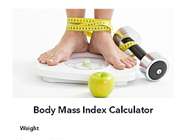 Body mass index calculator