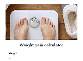 Weight gain calculator